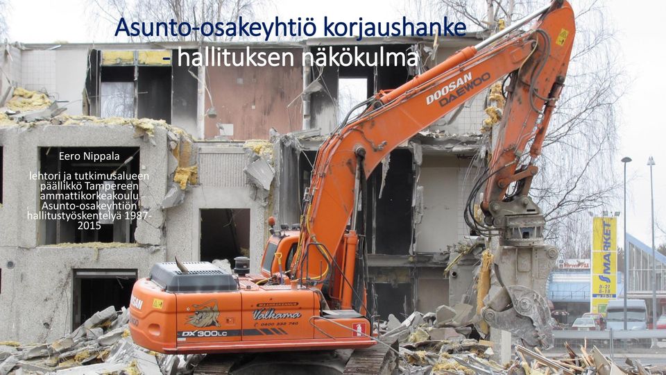 tutkimusalueen päällikkö Tampereen