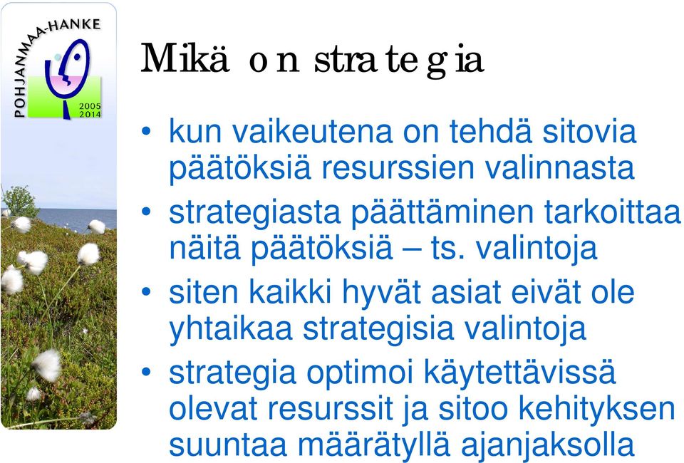 valintoja siten kaikki hyvät asiat eivät ole yhtaikaa strategisia valintoja