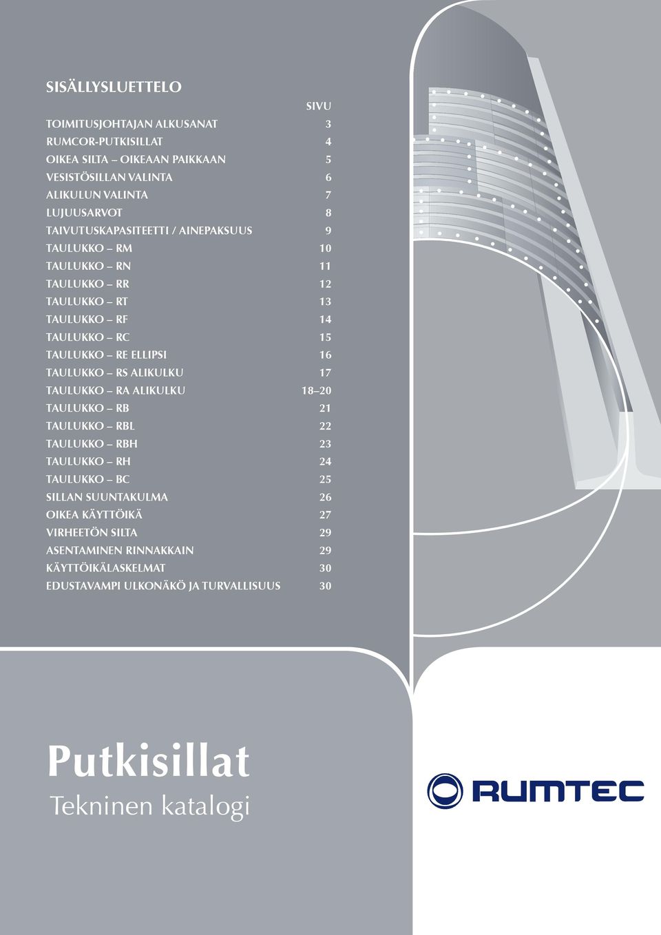 ELLIPSI 16 TAULUKKO RS ALIKULKU 17 TAULUKKO RA ALIKULKU 18 20 TAULUKKO RB 21 TAULUKKO RBL 22 TAULUKKO RBH 23 TAULUKKO RH 24 TAULUKKO BC 25 SILLAN