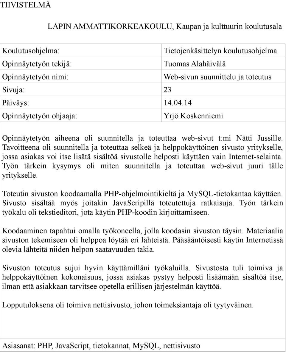 Dating sivustot suunnittelu