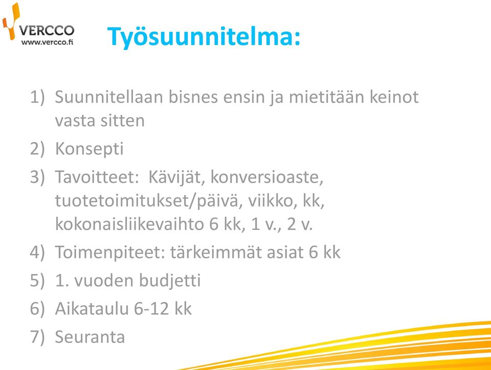 tuotetoimitukset/päivä, viikko, kk, kokonaisliikevaihto 6 kk, 1 v., 2 v.