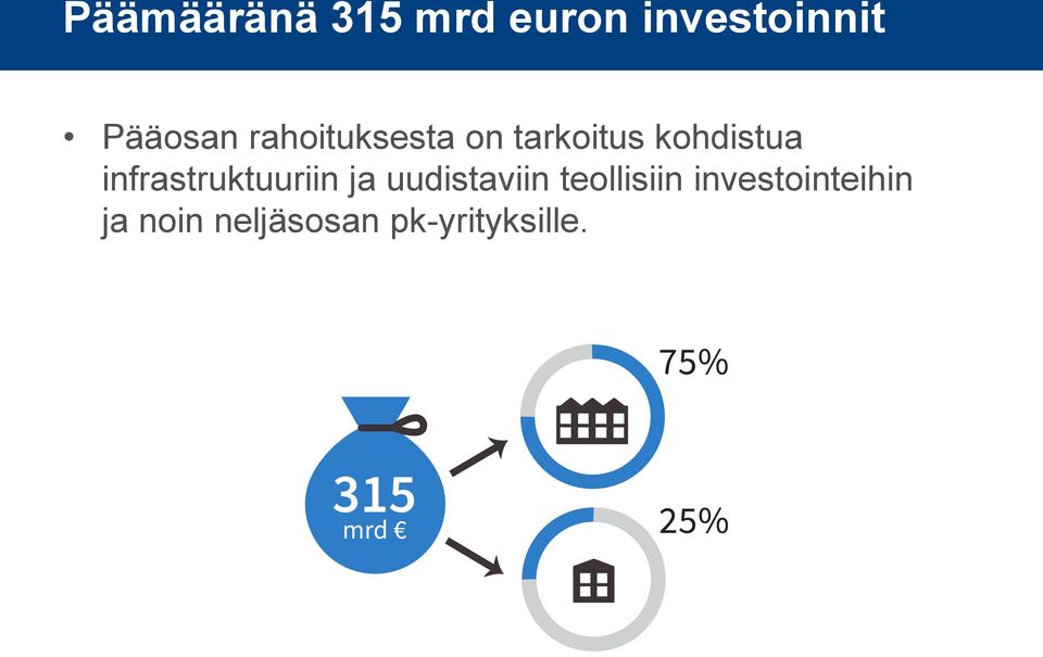 infrastruktuuriin ja uudistaviin teollisiin