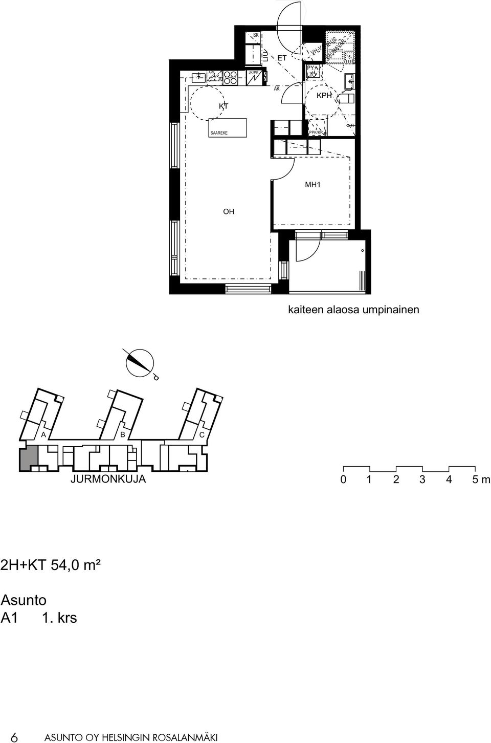 umpinainen JURONKUJ 2H+ 54,0 m²