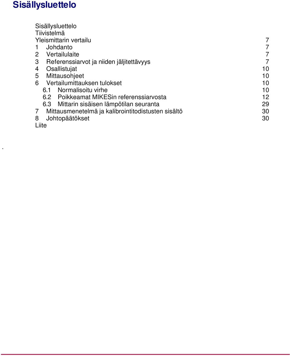 tulokset 10 6.1 Normalisoitu virhe 10 6.2 Poikkeamat MKSin referenssiarvosta 12 6.