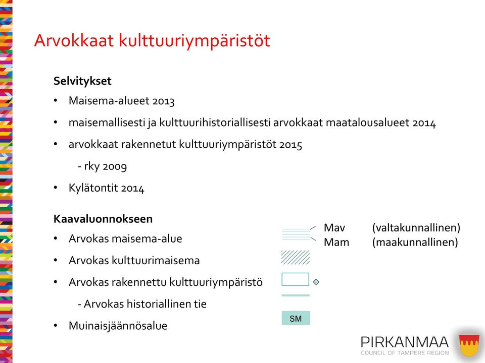 2015 - rky 2009 Kylätontit 2014 Kaavaluonnokseen Arvokas maisema-alue Arvokas kulttuurimaisema