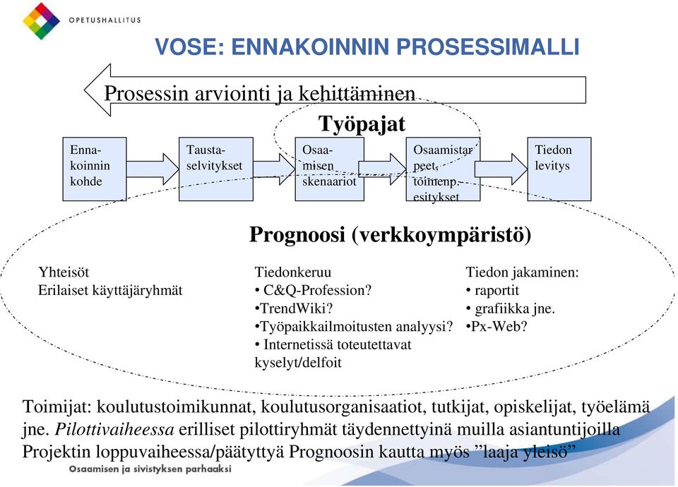 Internetissä toteutettavat kyselyt/delfoit Tiedon jakaminen: raportit grafiikka jne. Px-Web?