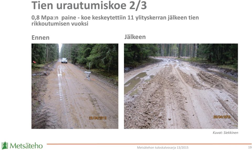 ylityskerran jälkeen tien