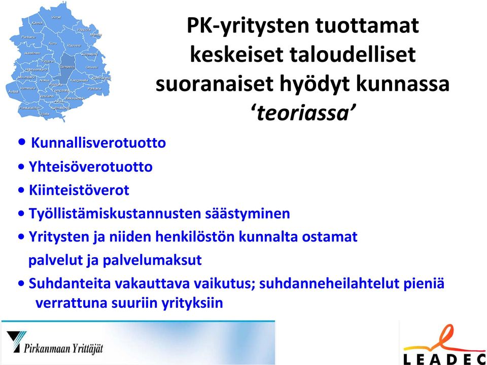 säästyminen Yritysten ja niiden henkilöstön kunnalta ostamat palvelut ja