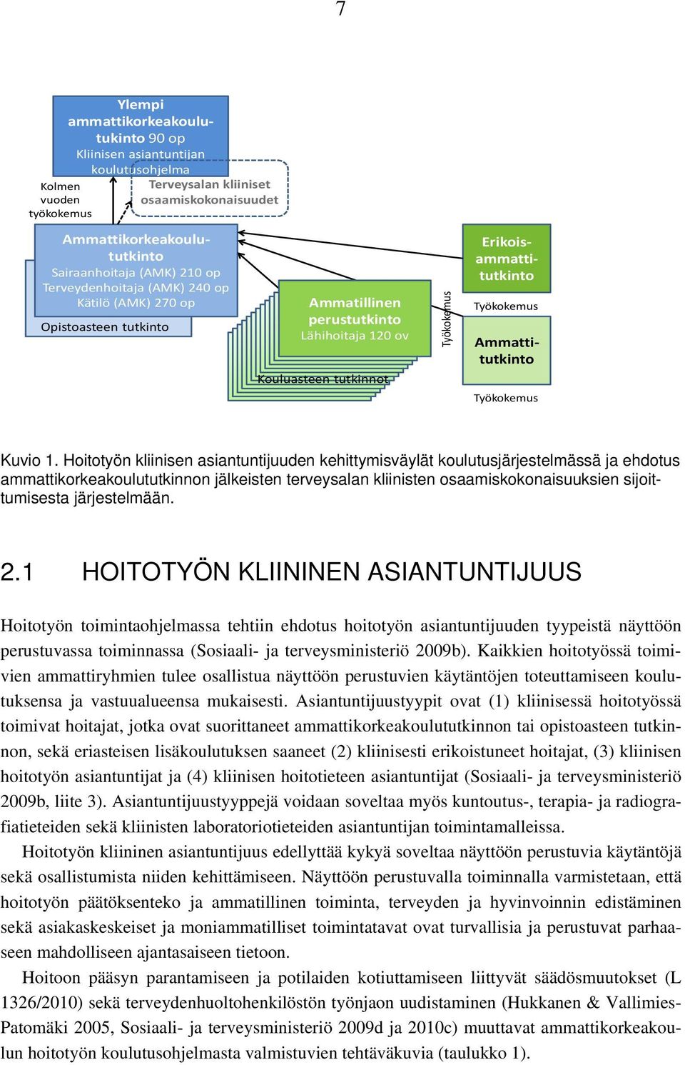 Erikoisammattitutkinto Työkokemus Kuvio 1.