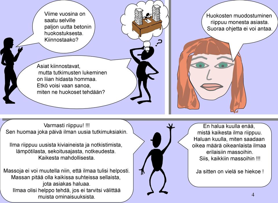 Ilma riippuu uusista kiviaineista ja notkistimista, lämpötilasta, sekoitusajasta, notkeudesta. Kaikesta mahdollisesta. Massoja ei voi muutella niin, että ilmaa tulisi helposti.