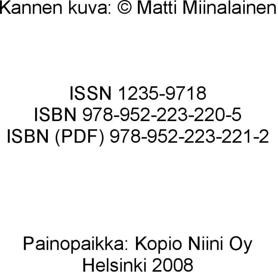 978-952-223-220-5 ISBN (PDF)