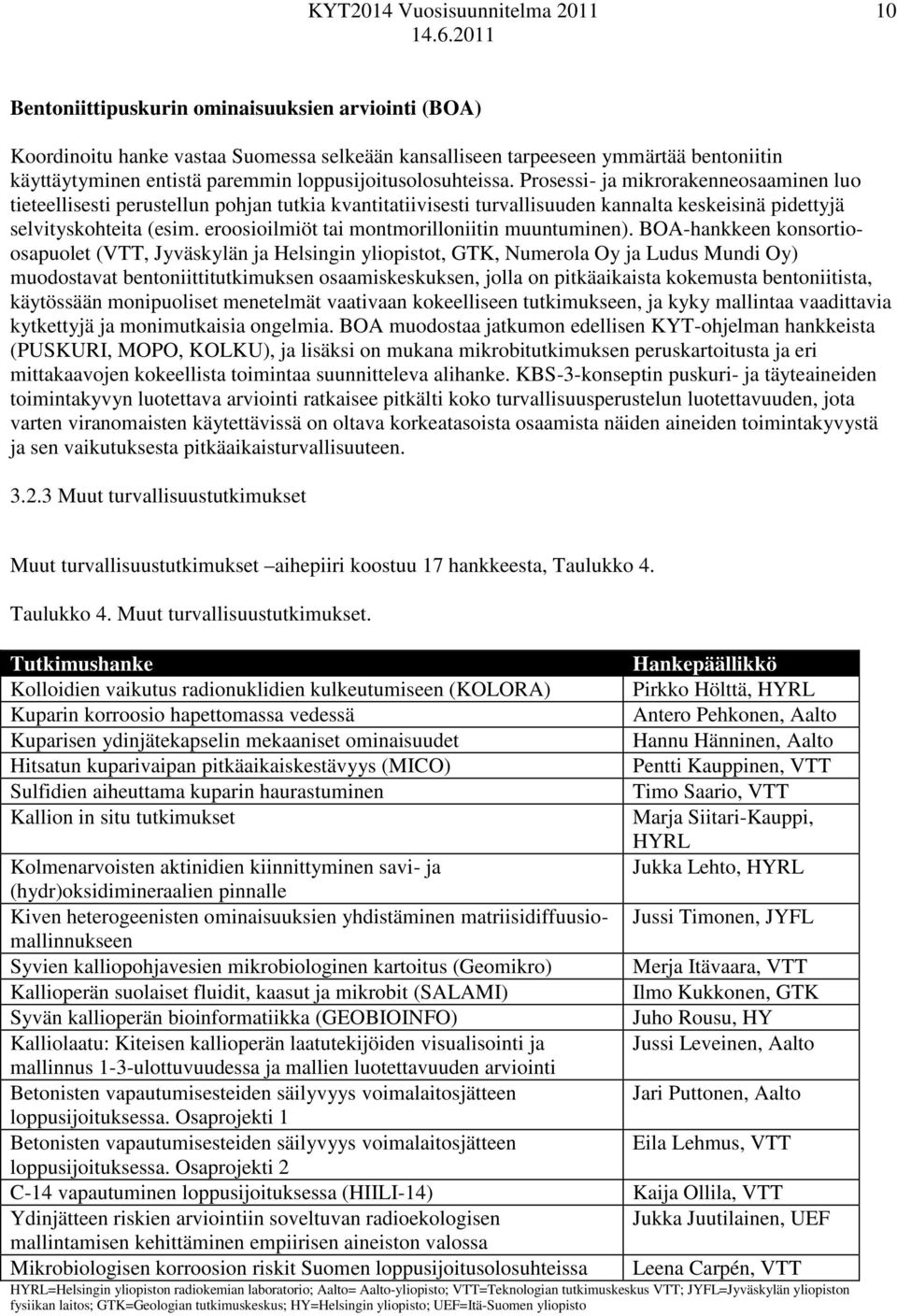 eroosioilmiöt tai montmorilloniitin muuntuminen).