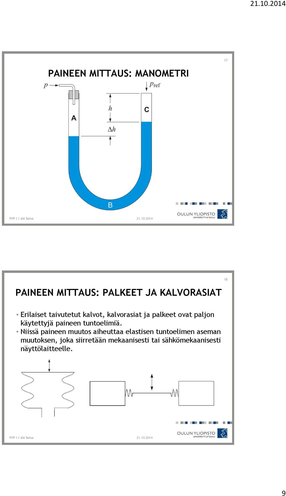 paineen tuntoelimiä.