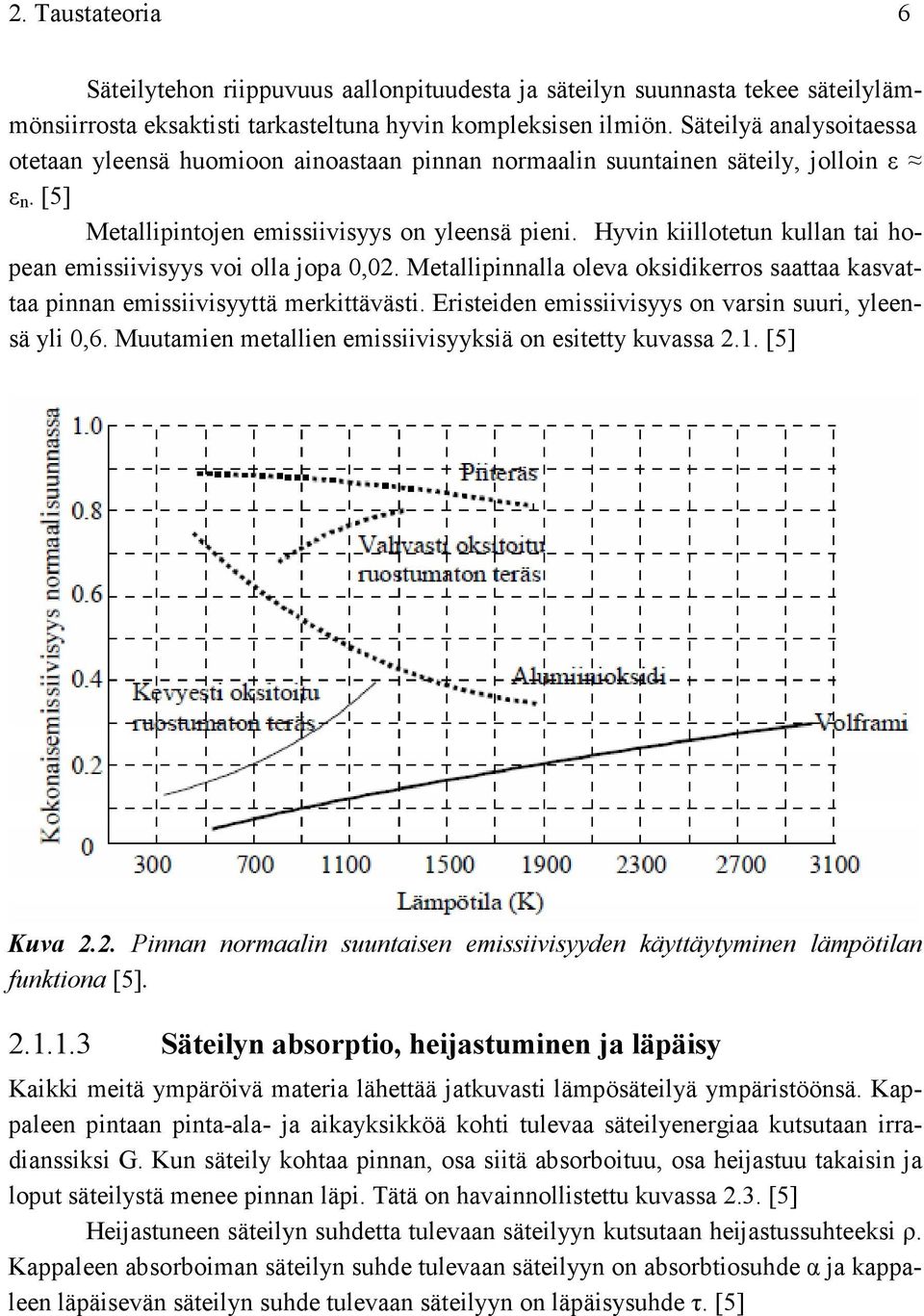 Hyvin kiillotetun kullan tai hopean emissiivisyys voi olla jopa 0,02. Metallipinnalla oleva oksidikerros saattaa kasvattaa pinnan emissiivisyyttä merkittävästi.
