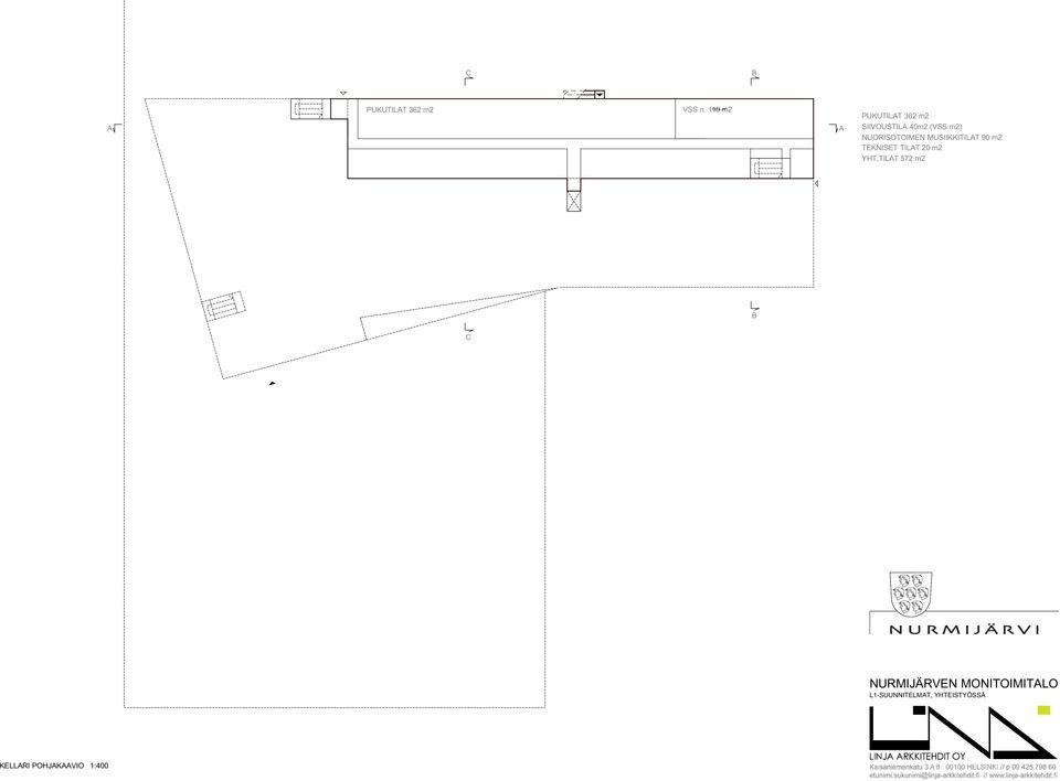 40m2 (VSS m2) NUORISOTOIMEN MUSIIKKITILAT 90 m2