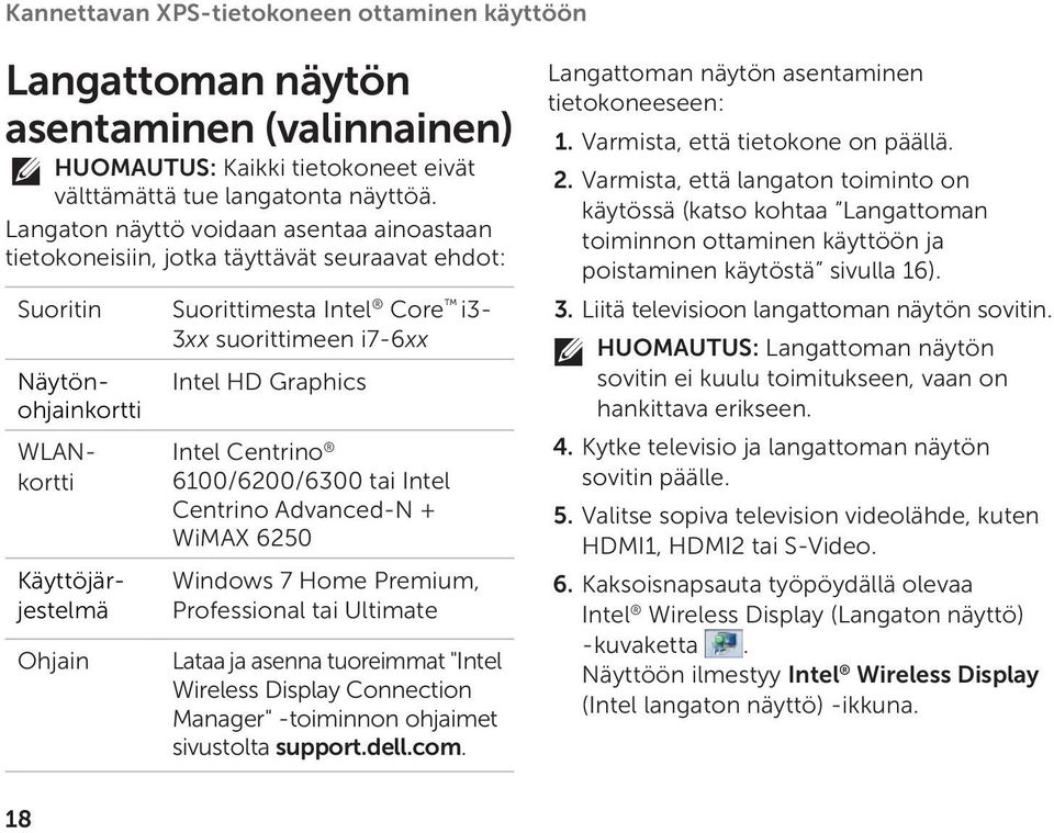 Käyttöjärjestelmä Ohjain Intel HD Graphics Intel Centrino 6100/6200/6300 tai Intel Centrino Advanced-N + WiMAX 6250 Windows 7 Home Premium, Professional tai Ultimate Lataa ja asenna tuoreimmat "Intel