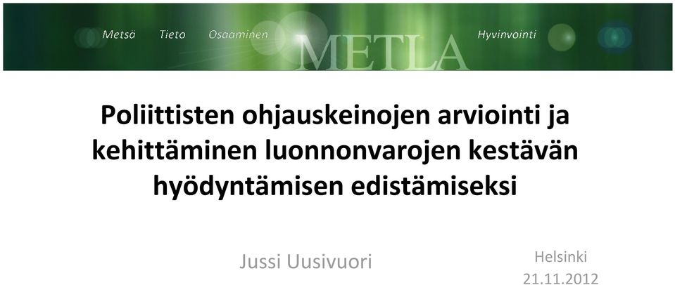 luonnonvarojen kestävän