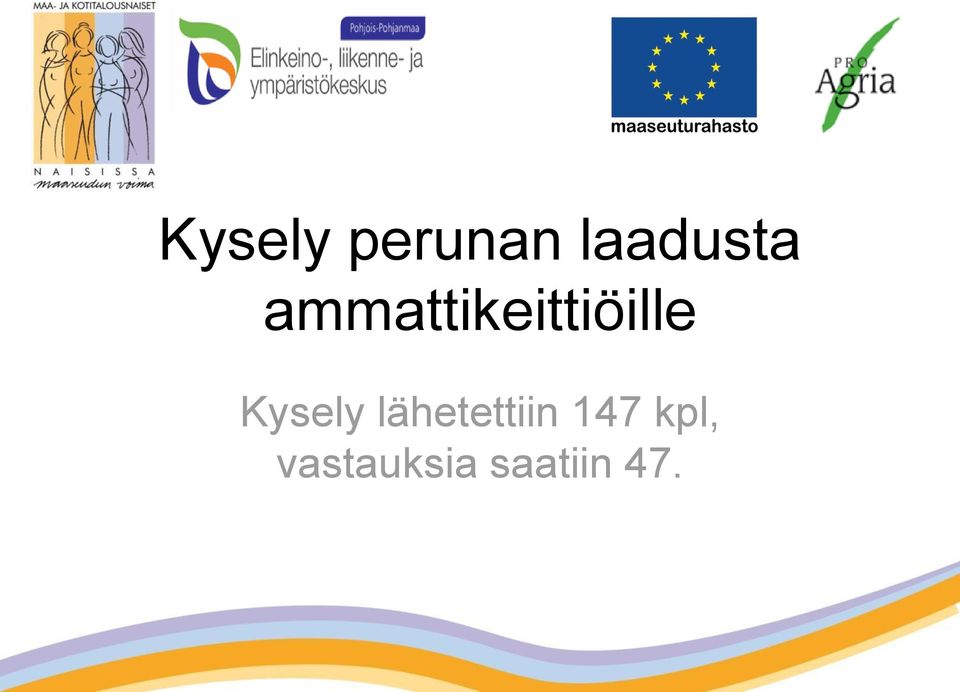 Kysely lähetettiin 147