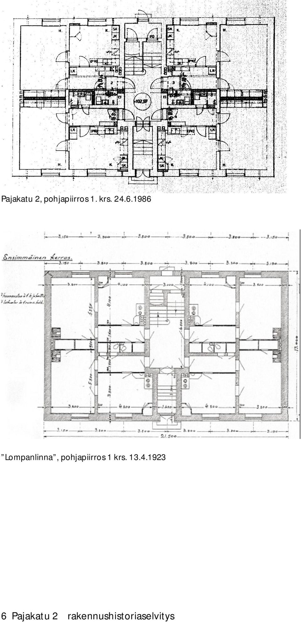 1986 Lompanlinna, pohjapiirros