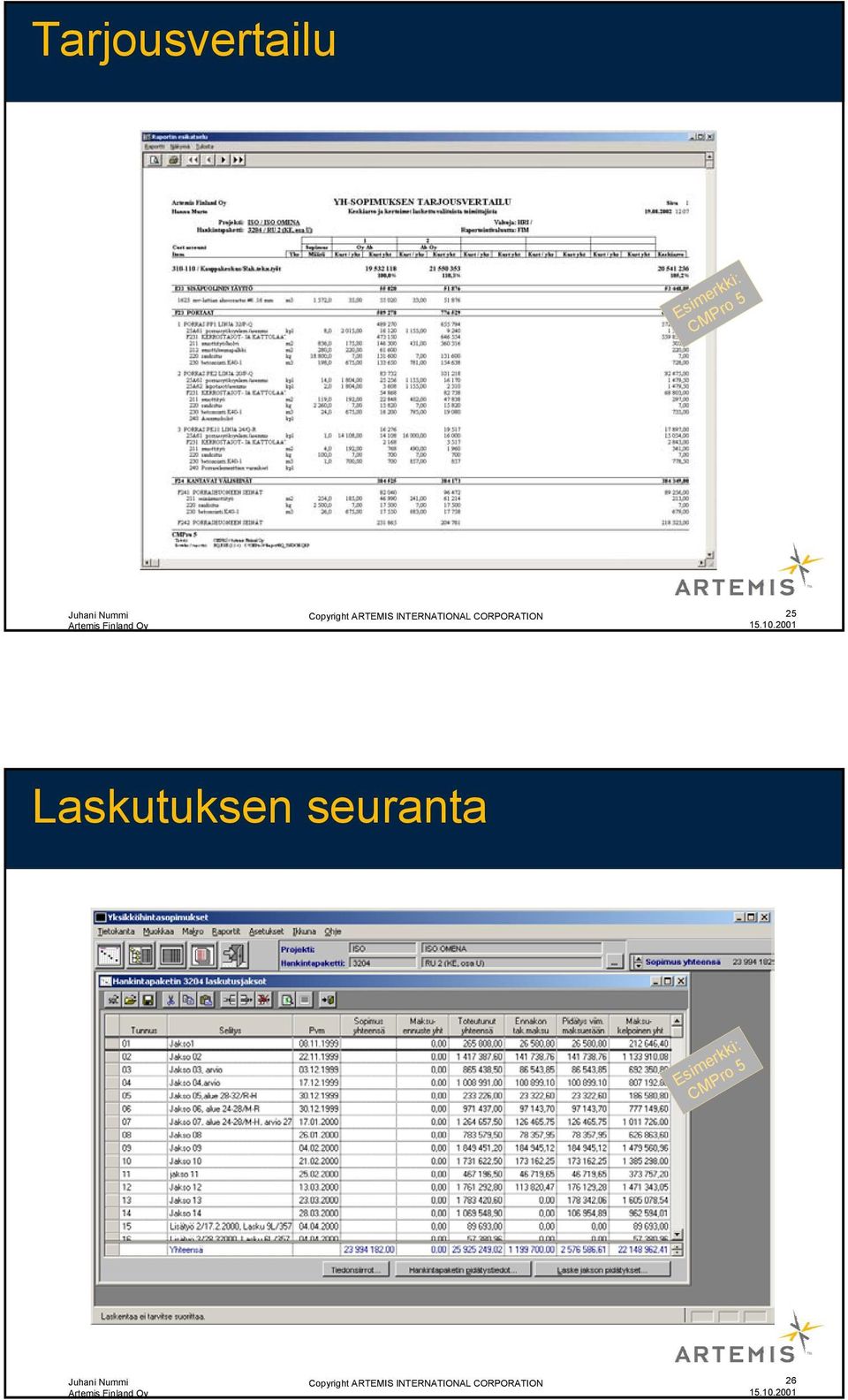 Laskutuksen seuranta CMPro 5