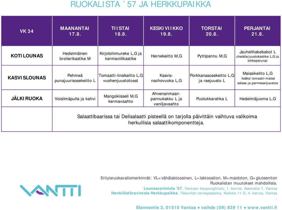 lohkoperunat Pehmeä punajuurisosekeitto Tomaatti-linsikeitto vuohenjuustotoast Kasvisnachovuoka Porkkanasosekeitto ja raejuusto Maissikeitto lisäksi tomaatti-maissi