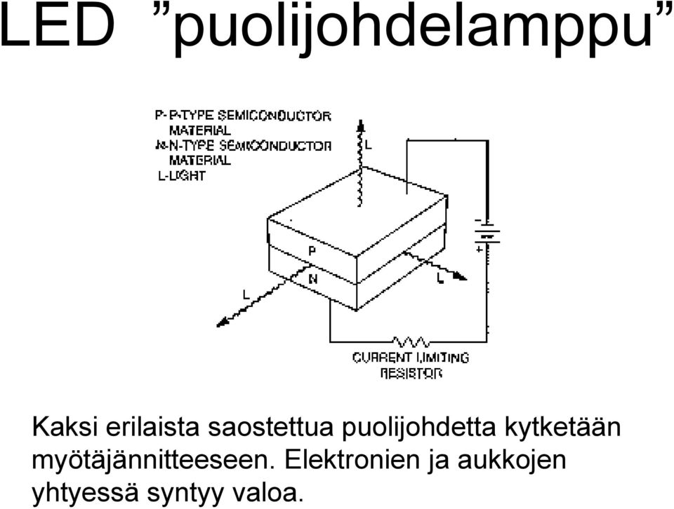 kytketään myötäjännitteeseen.