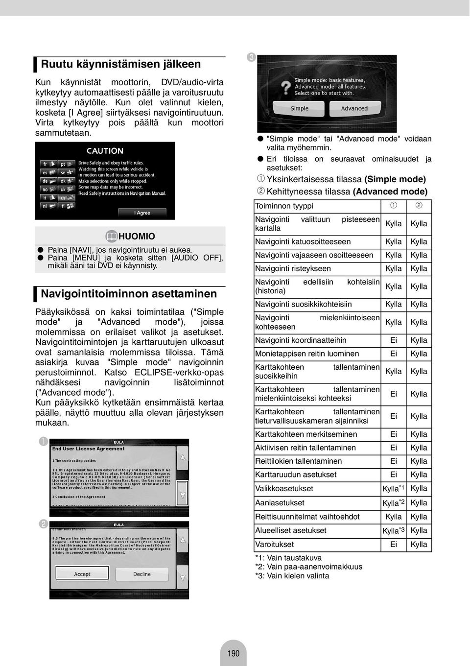 Pin [MENU] j kosket sitten [AUDIO OFF], mikäli ääni ti DVD ei käynnisty.