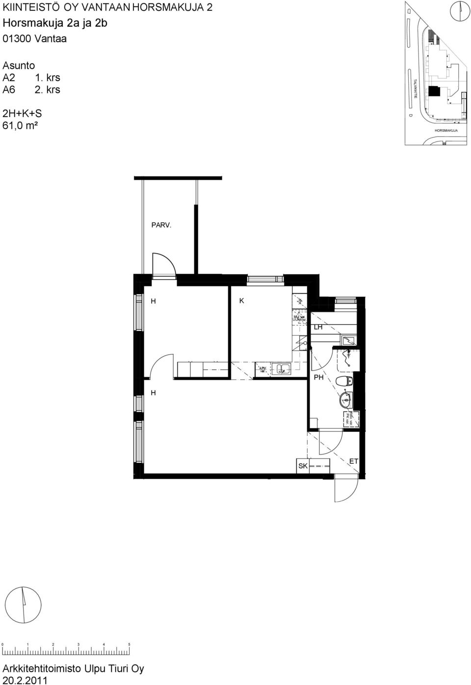 krs 2+K+S 61,0 m² TVIKKITIE ORSMKUJ