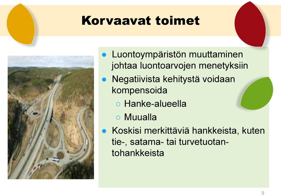 kompensoida Hanke-alueella Muualla Koskisi merkittäviä