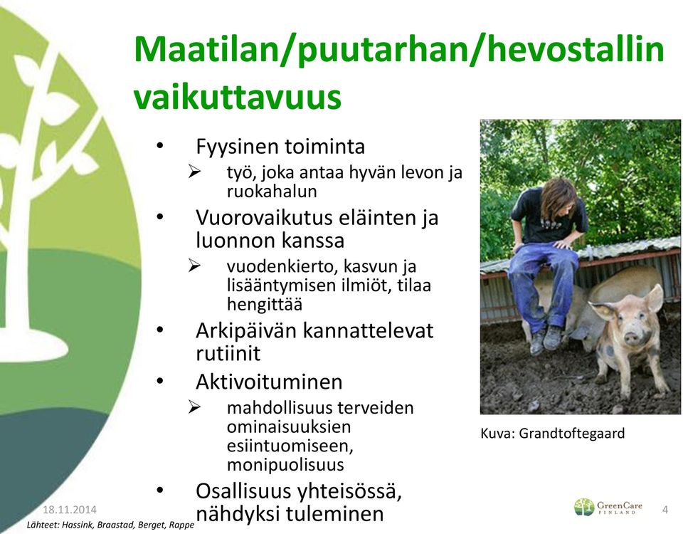 Arkipäivän kannattelevat rutiinit Aktivoituminen mahdollisuus terveiden ominaisuuksien esiintuomiseen,