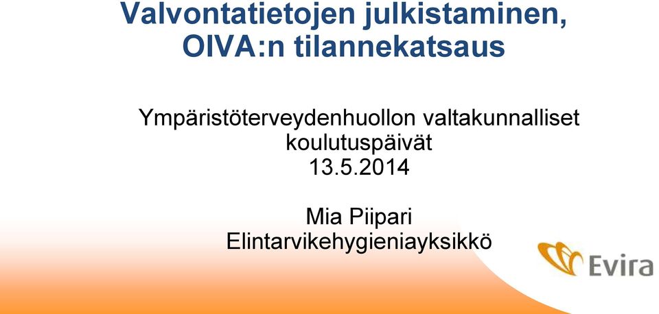 Ympäristöterveydenhuollon