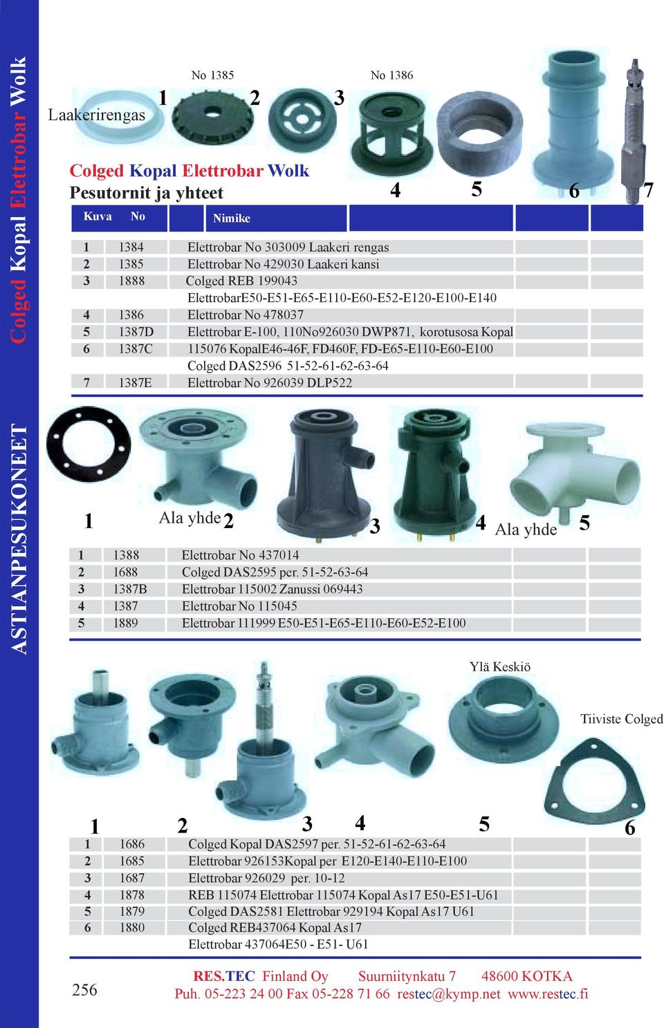 DAS96 --6-6-6-64 7 87E Elettrobar No 9609 DLP 7 ASTIANPESUKONEET Ala yhde 4 Ala yhde 88 Elettrobar No 4704 688 Colged DAS9 per.