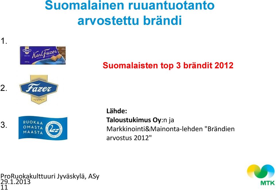 Suomalaisten top 3 