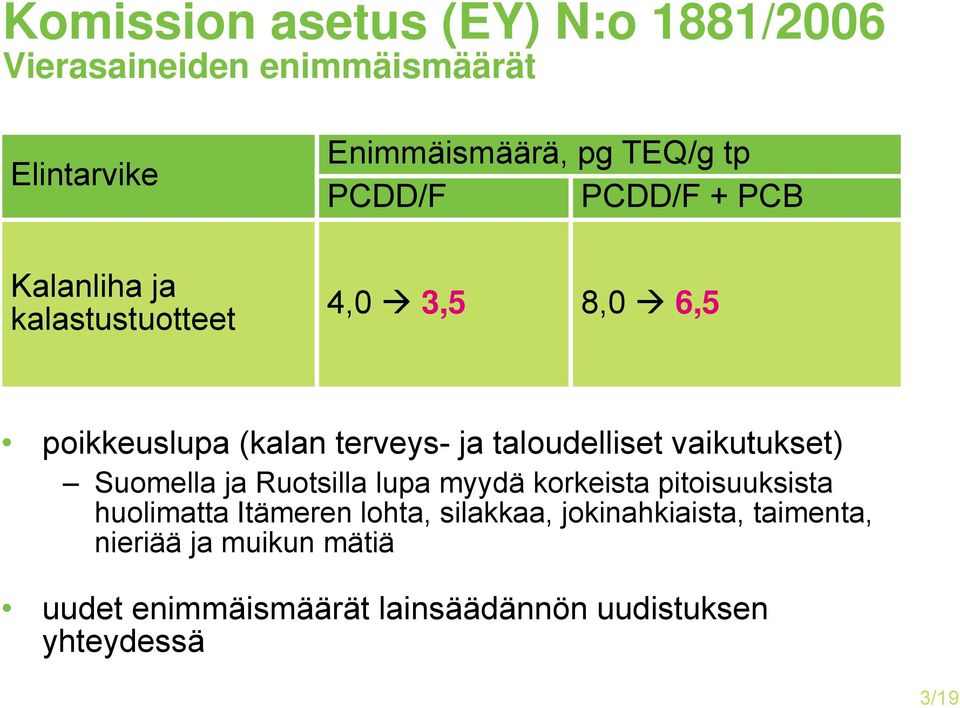 Suomella ja Ruotsilla lupa myydä korkeista pitoisuuksista huolimatta Itämeren lohta, silakkaa,