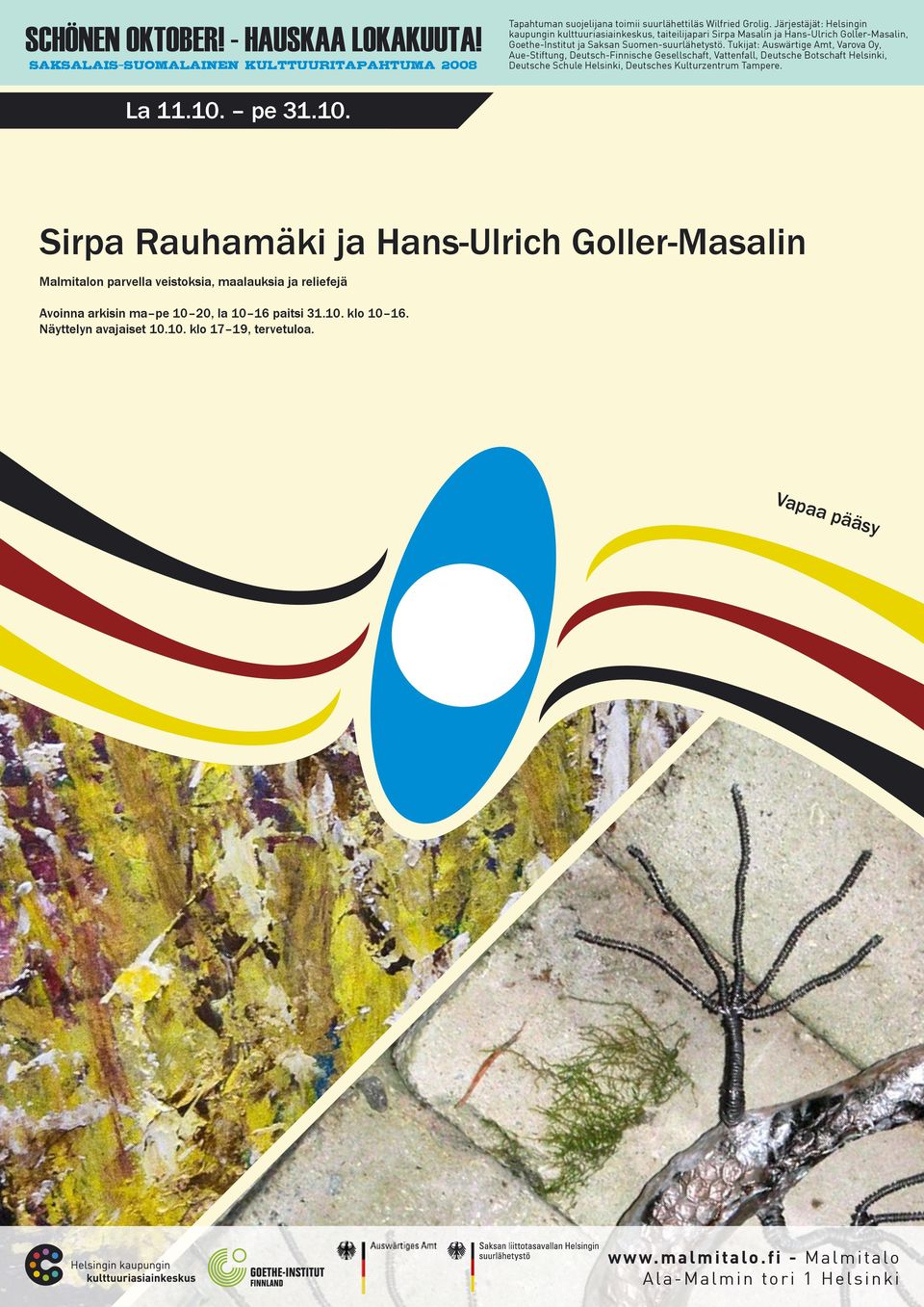 Sirpa Rauhamäki ja Hans-Ulrich Goller-Masalin Malmitalon