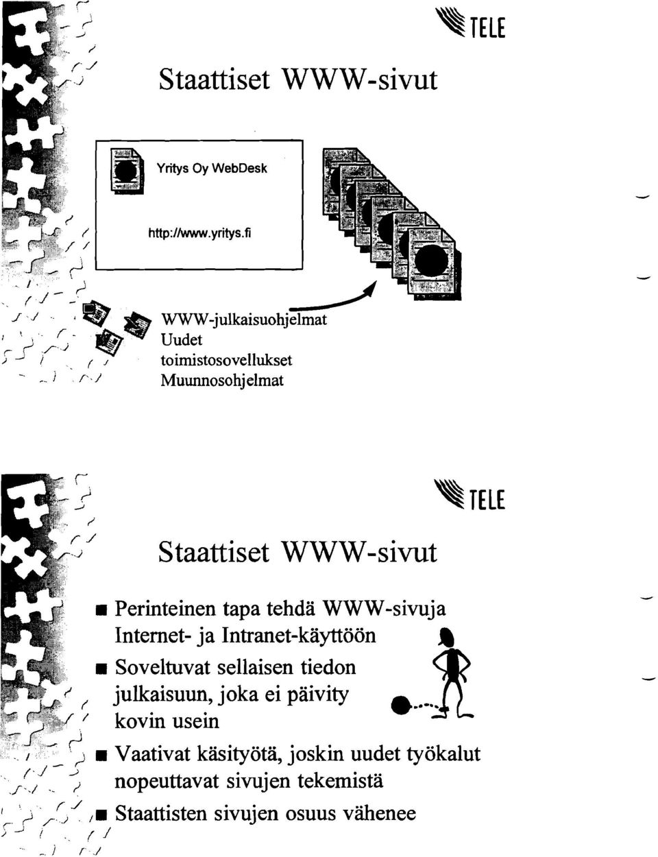 Intranet-käyttöön a Soveltuvat sellaisen tiedon julkaisuun, joka ei päivity kovin usein