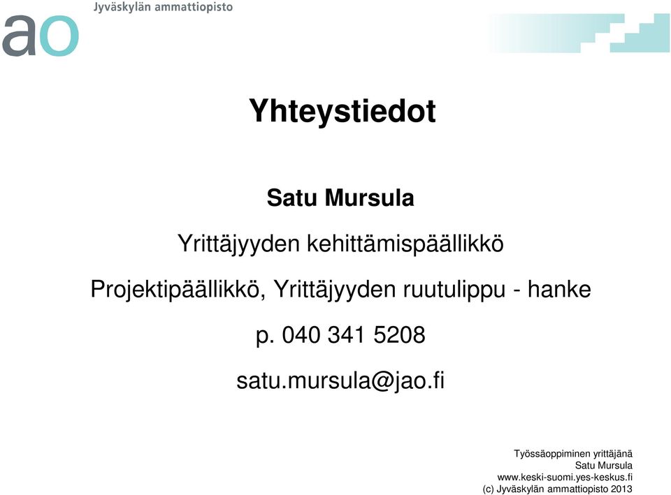 Projektipäällikkö, Yrittäjyyden