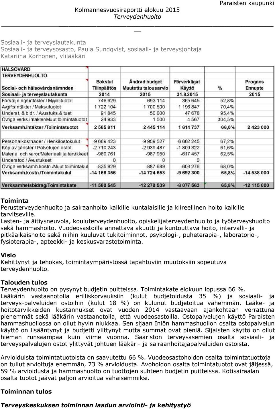 Vuodeosastoilla annettava akuutti ja kuntouttava hoito, intervalli- ja pitkäaikaishoito sekä niihin kuuluvat tukitoiminnot, psykologi-, puheterapia-, laboratorio-, fysioterapia-, apteekki- ja