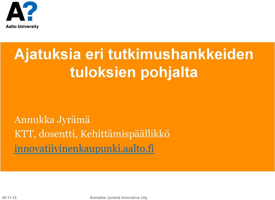 Kehittämispäällikkö innovatiivinenkaupunki.