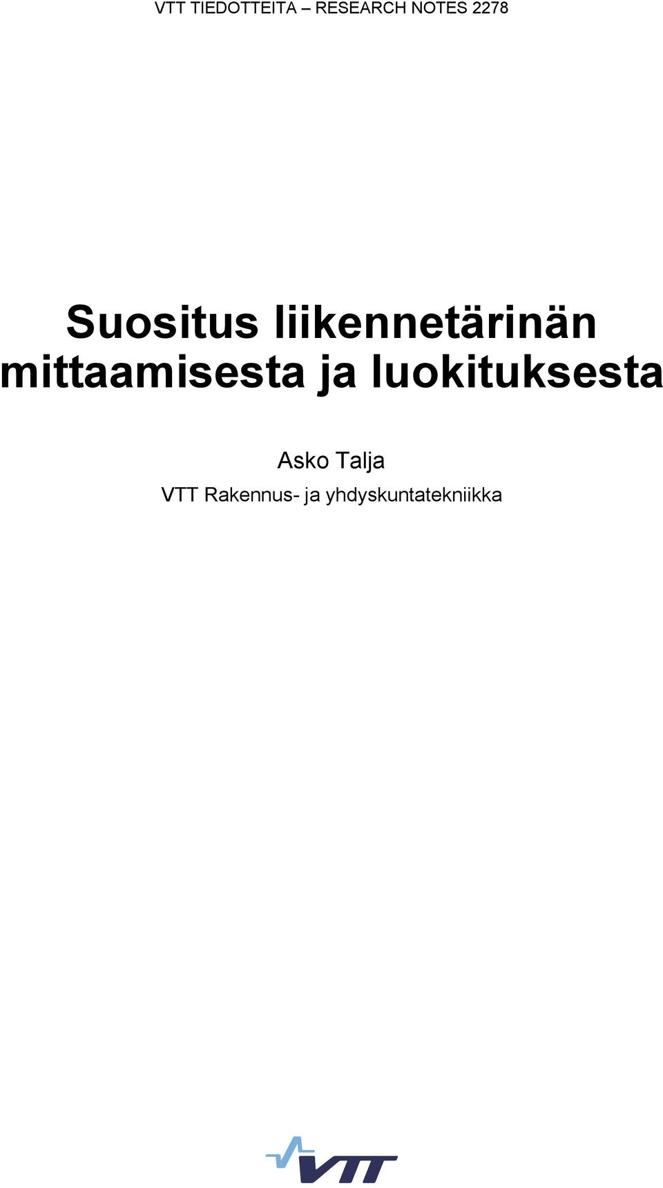 mittaamisesta ja luokituksesta