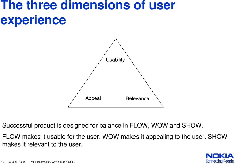FLOW makes it usable for the user. WOW makes it appealing to the user.