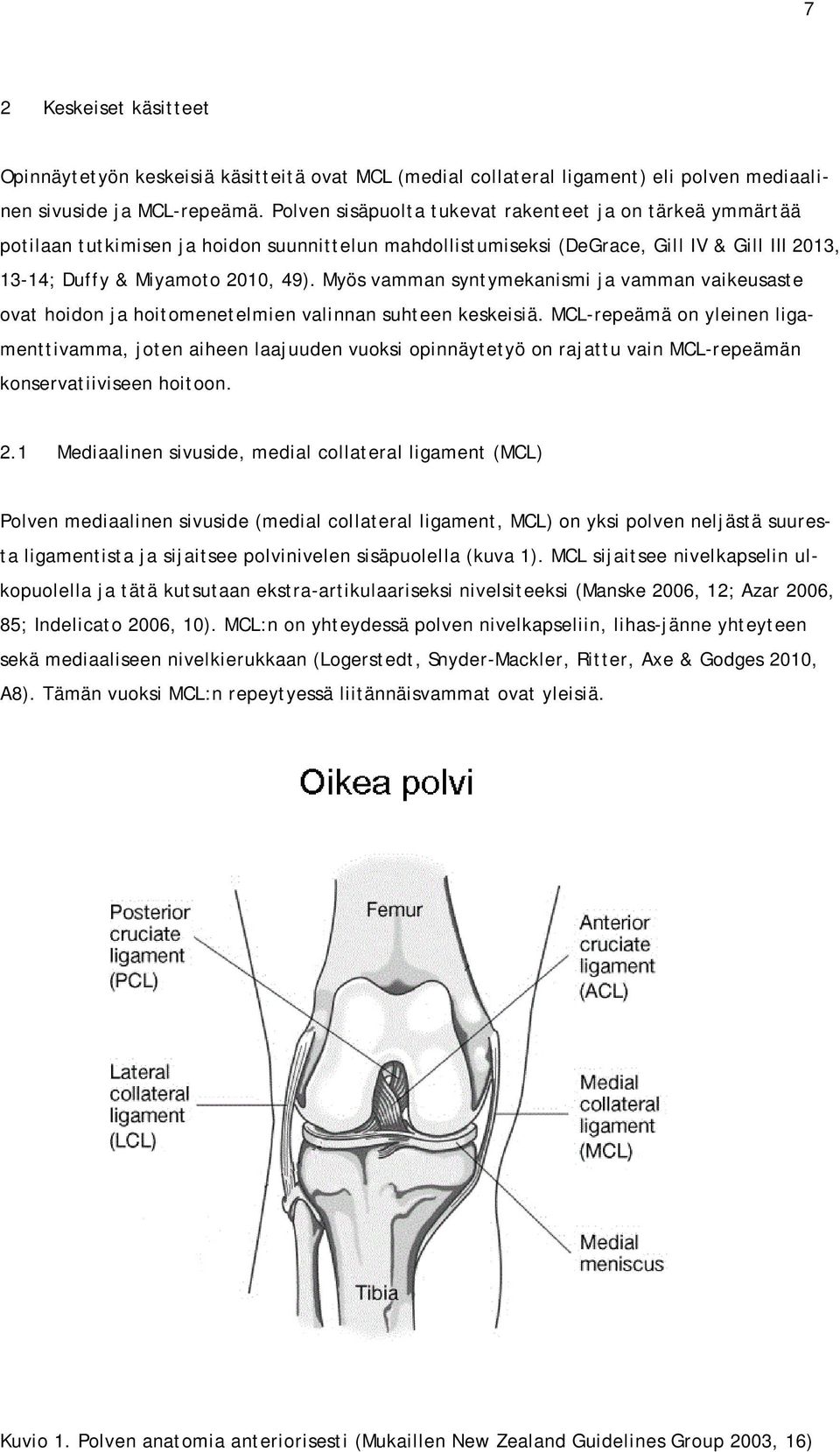 Myös vamman syntymekanismi ja vamman vaikeusaste ovat hoidon ja hoitomenetelmien valinnan suhteen keskeisiä.