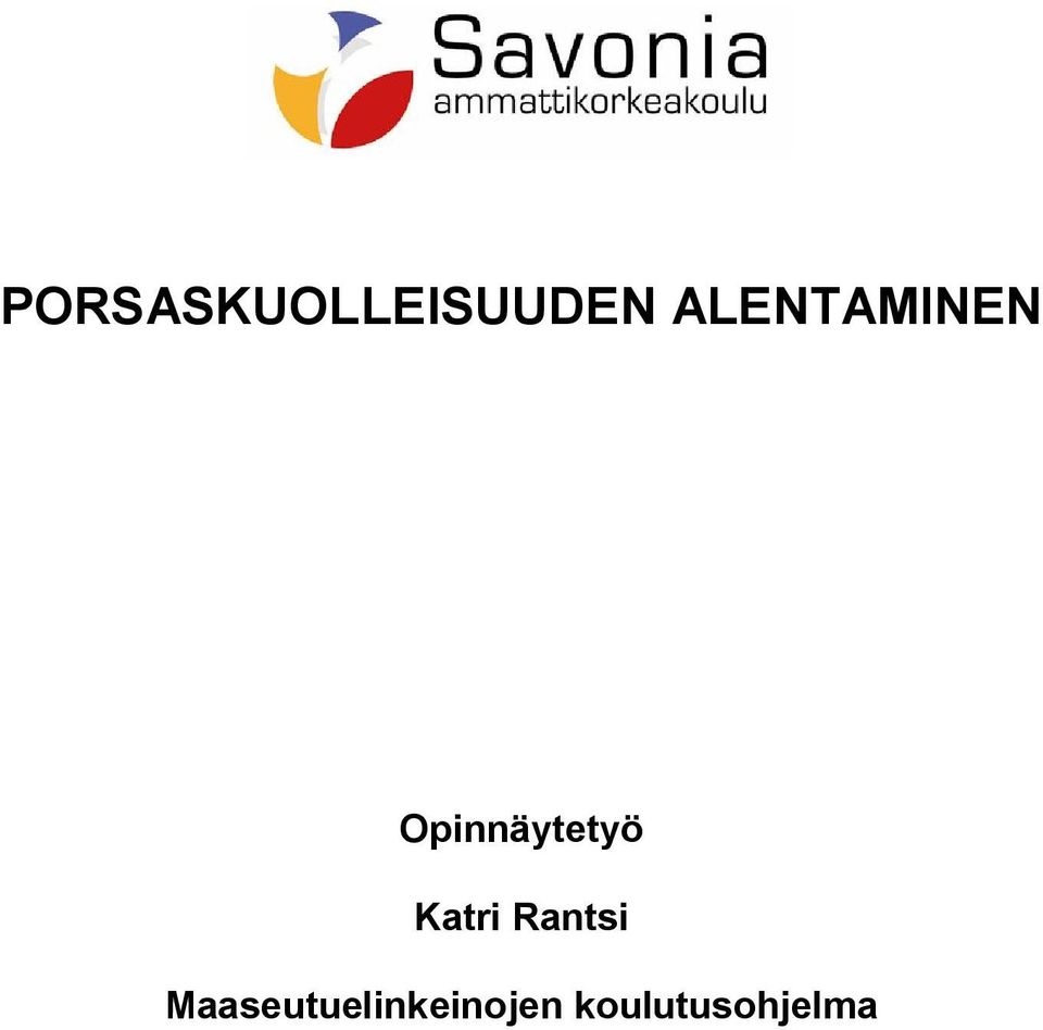 Opinnäytetyö Katri