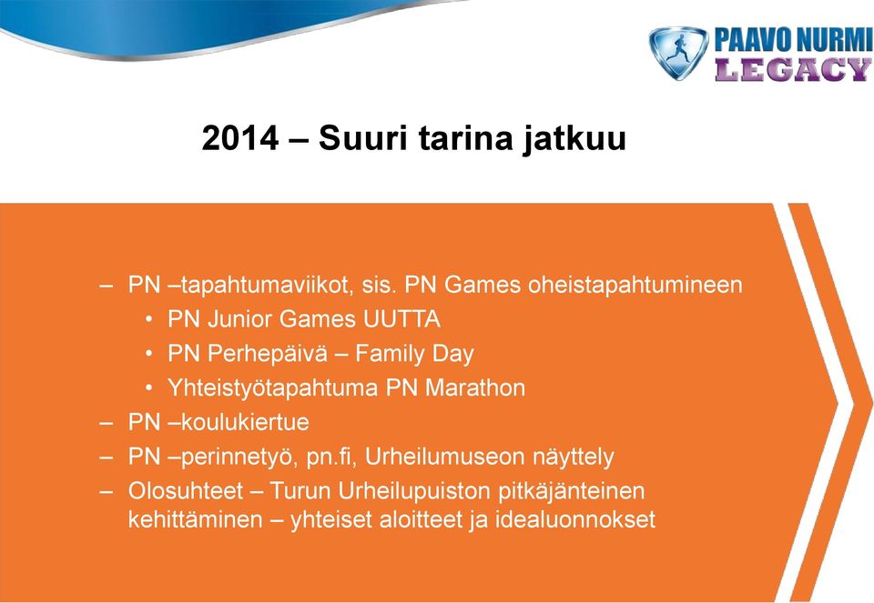 Yhteistyötapahtuma PN Marathon PN koulukiertue PN perinnetyö, pn.