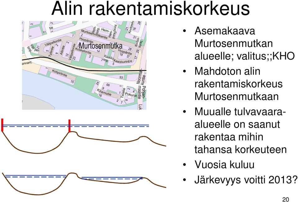 Murtosenmutkaan Muualle tulvavaaraalueelle on saanut