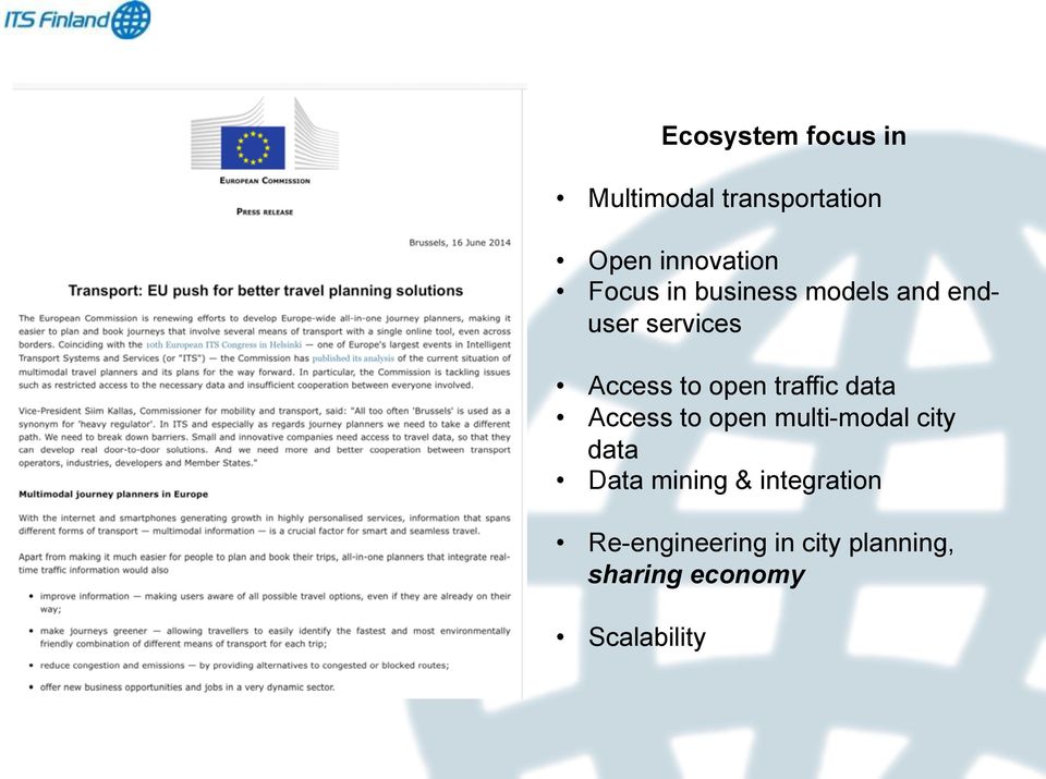 Access to open multi-modal city data Data mining & integration