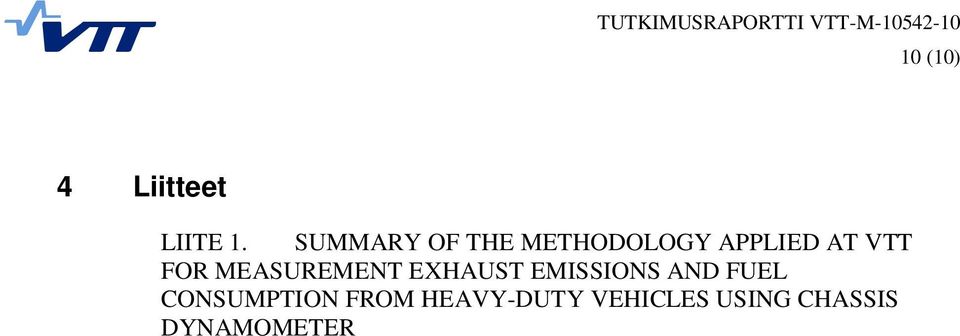 FOR MEASUREMENT EXHAUST EMISSIONS AND FUEL