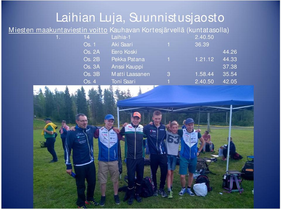 2A Eero Koski 44.26 Os. 2B Pekka Patana 1 1.21.12 44.33 Os.