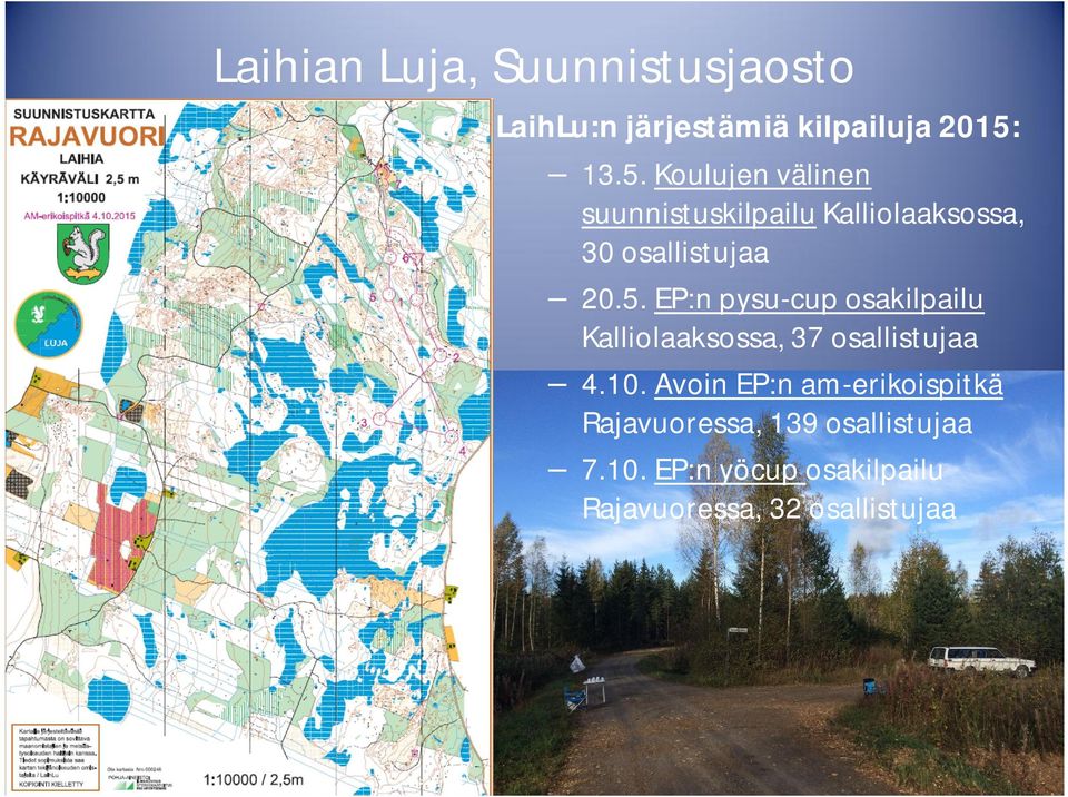 20.5. EP:n pysu-cup osakilpailu Kalliolaaksossa, 37 osallistujaa 4.10.