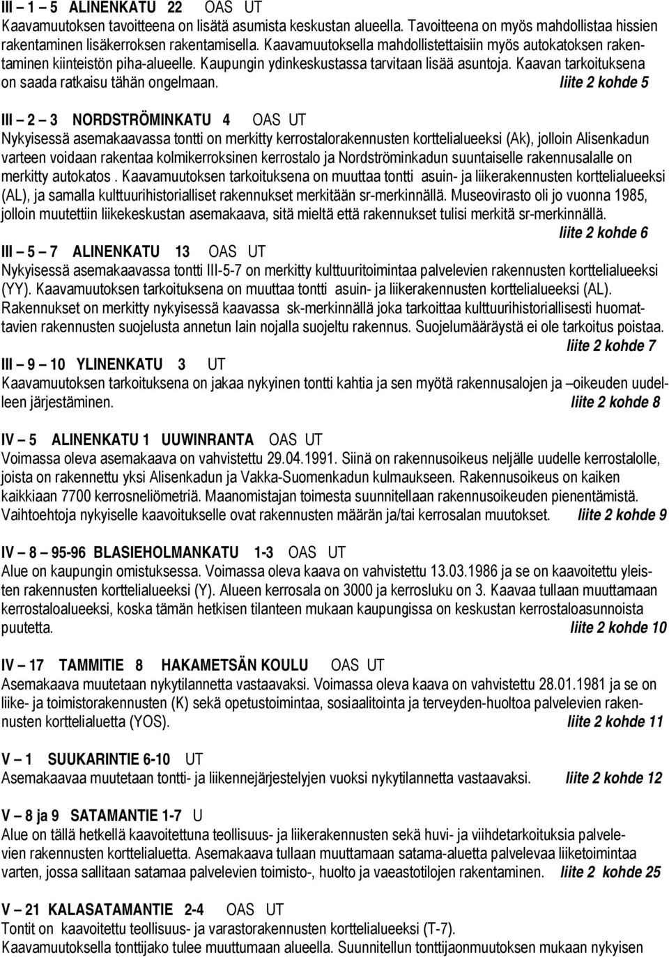 Kaavan tarkoituksena on saada ratkaisu tähän ongelmaan.